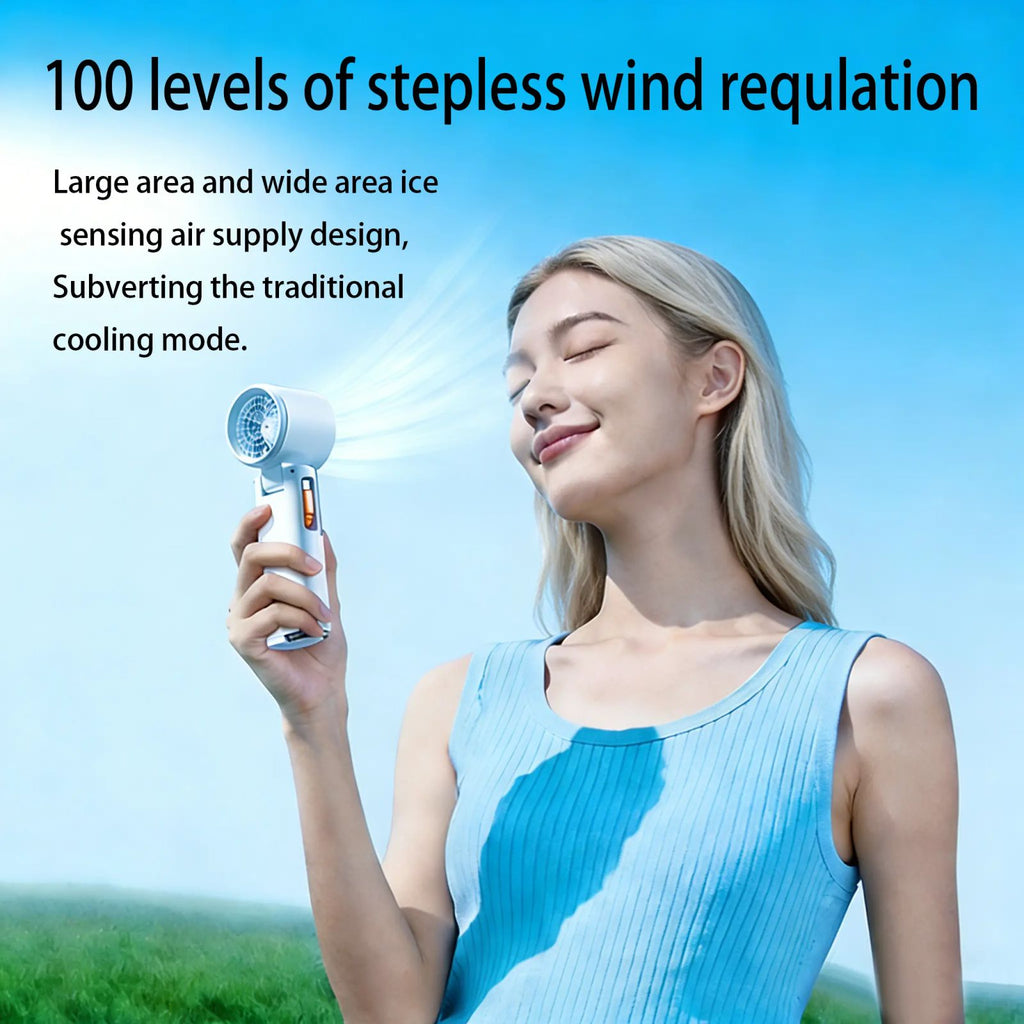 SWEETFULL Turbo Cooling Ice Handheld Fan 3-in-1 | 5 Speeds Battery Powered Retractable Charging Cable for USA-Canadian Cup, Outdoor Adventures, Travel & Beach image 8