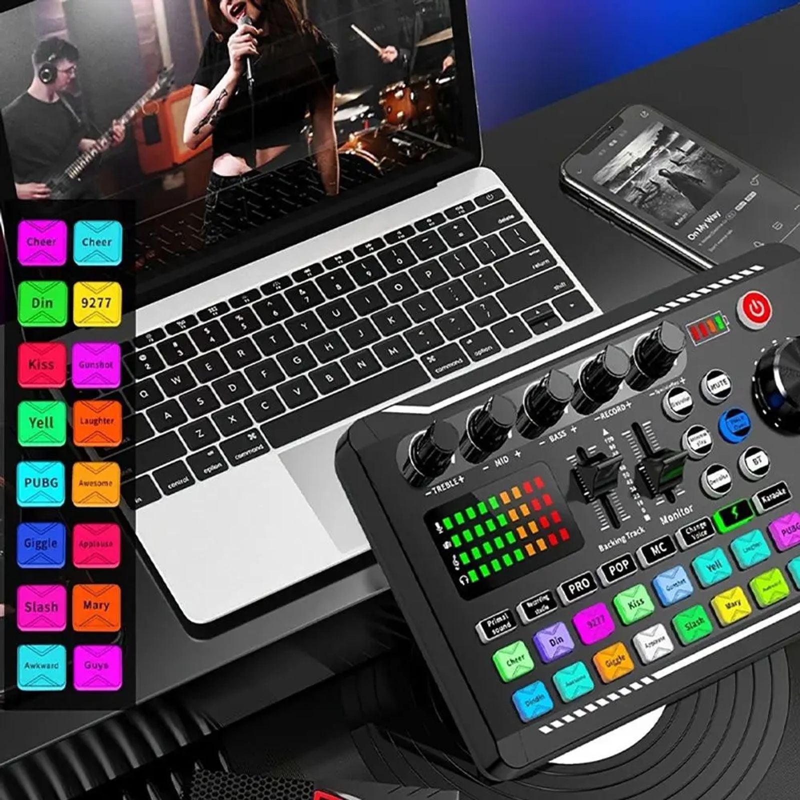 F998 Podcast Equipment Bundle, Podcast Studio Equipment, BM-800 Microphone Recording Studio Package, Live Sound Card Device for Streaming/Live Broadcast, Sound Card Set, Sound Card Kit image 5