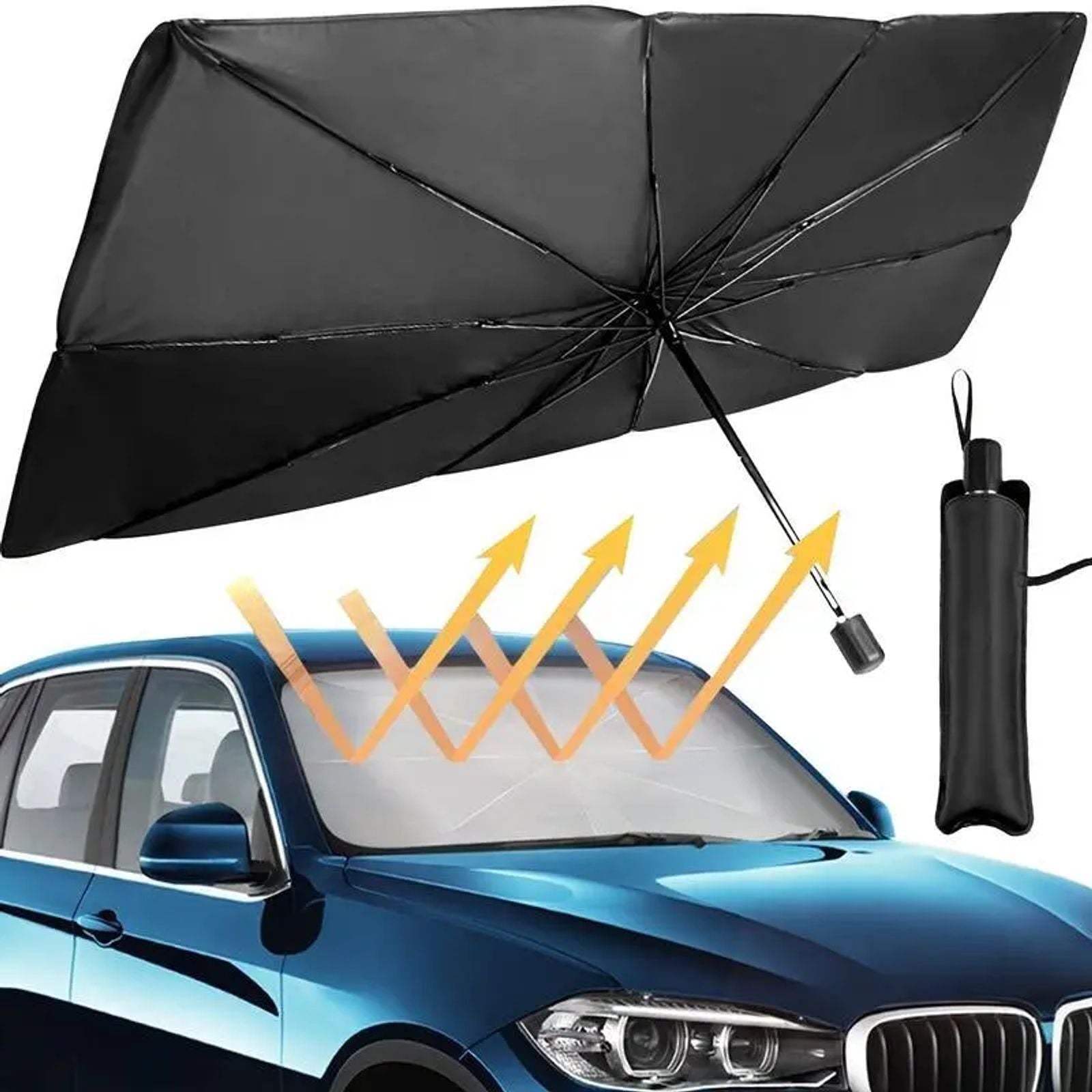 Portable car sunshade, windshield sunshade, foldable windshield sunshade, car exterior accessories, daily car windshield cooling umbrella image 3