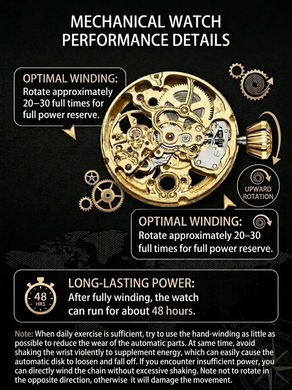 Business Fashion Round Dial Leather Strap Analog Mechanical Watch, Vintage All-match Buckle Automatic Wristwatch for Gift, Luminous Spring Pointer Design Watch with Box, Automatic Watches, National Day Offers, Mechanical Style Watches image 7