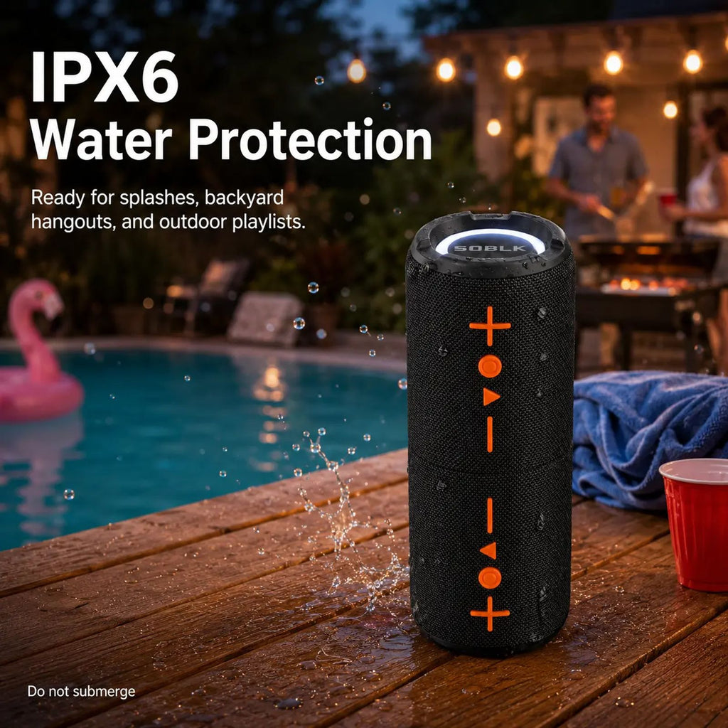 2-in-1 Wireless Compact Bluetooth Speaker V5.3 - 20W Stereo Audio, 12H Playtime, True Pairing, RGB LED Lights, 3.5mm Jack, TF Card Support, Waterproof, Rechargeable, Split Design, Stable Connection - Portable for Smartphones, Parties, Pools image 2