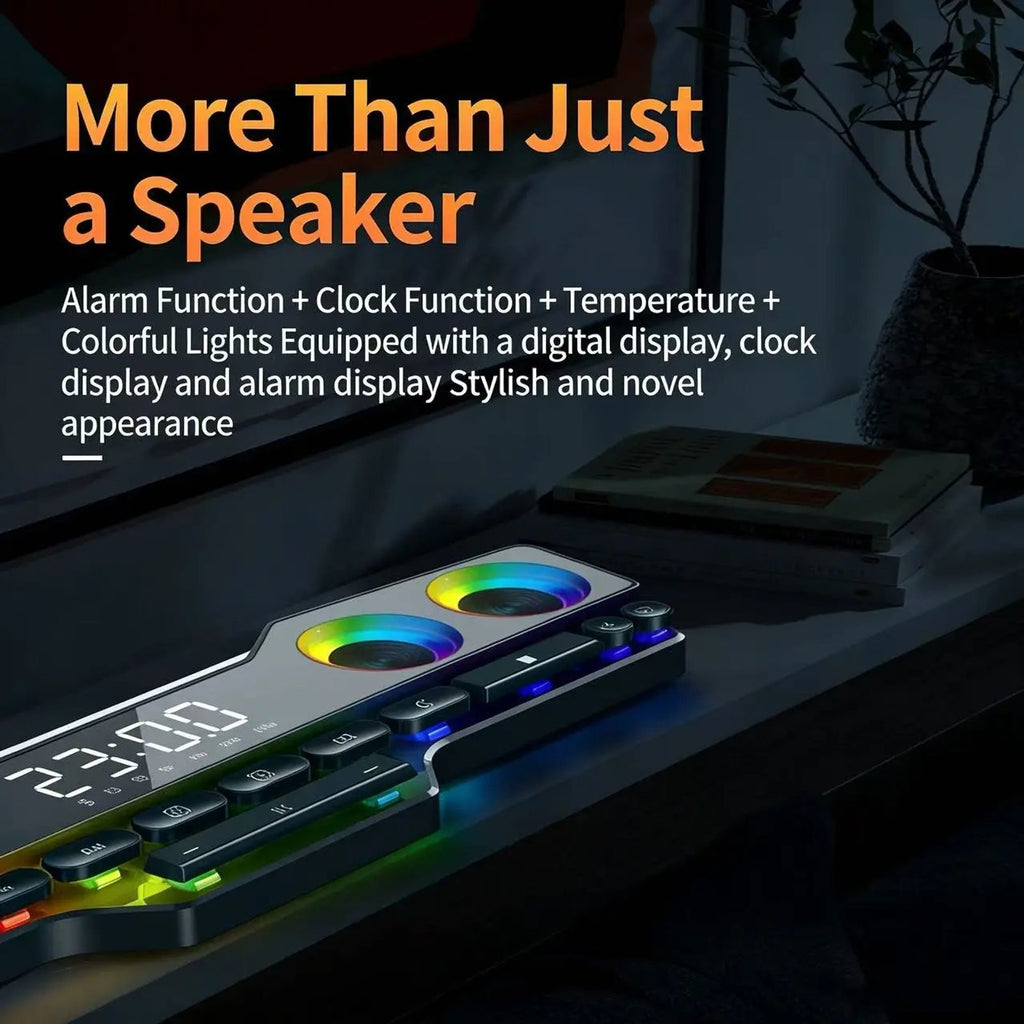 Bluetooth RGB notebook gaming speaker with microphone, stereo speaker, lossless sound quality, color light gaming, 3000mAh battery, listening to footsteps, shooting games, LOL， Desktop speaker, USB powered speaker, suitable for home theater, TV, parties image 4