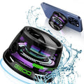 G200 Mini Bluetooth Speaker with Magnetic Base & LED Lights, Portable 5W Driver, 4-Hour Battery Life, Compatible with iPhone 13/14/15/16, Ideal for Travelling & Camping
